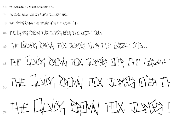 Real Breakerz font waterfall